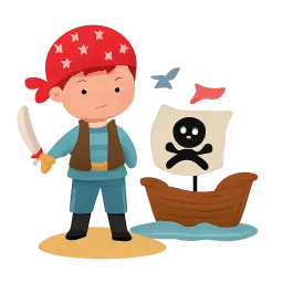 Piraten Wandsticker Bild