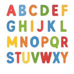 Buchstaben Sticker Bild