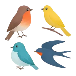 Vögel Wandsticker Bild