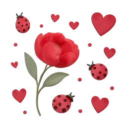 rote Wandsticker Bild