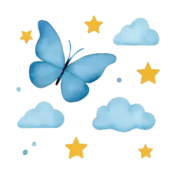 blaue Wandtattoos Bild