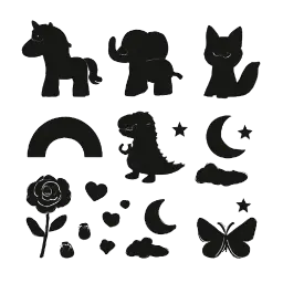 anthrazit - schwarze Sticker Bild