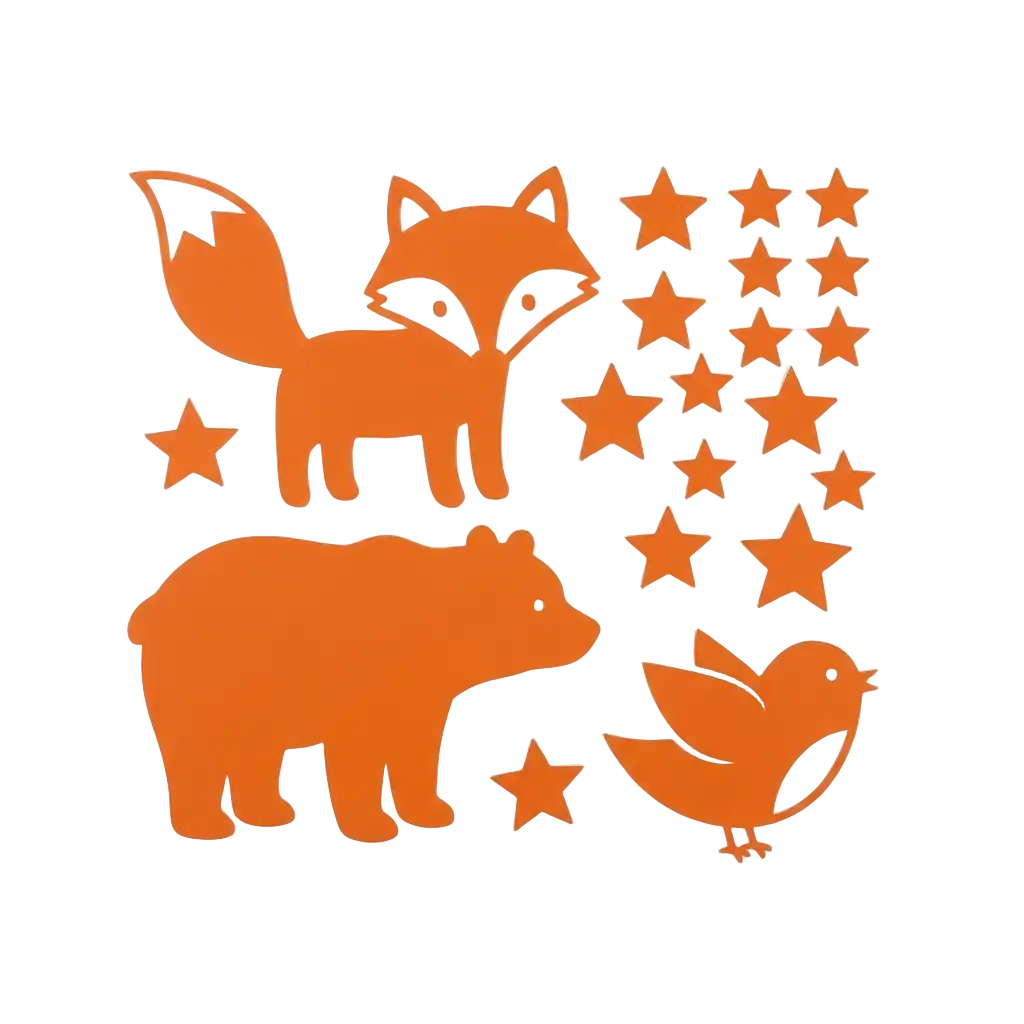Wandgestaltung orange Bild