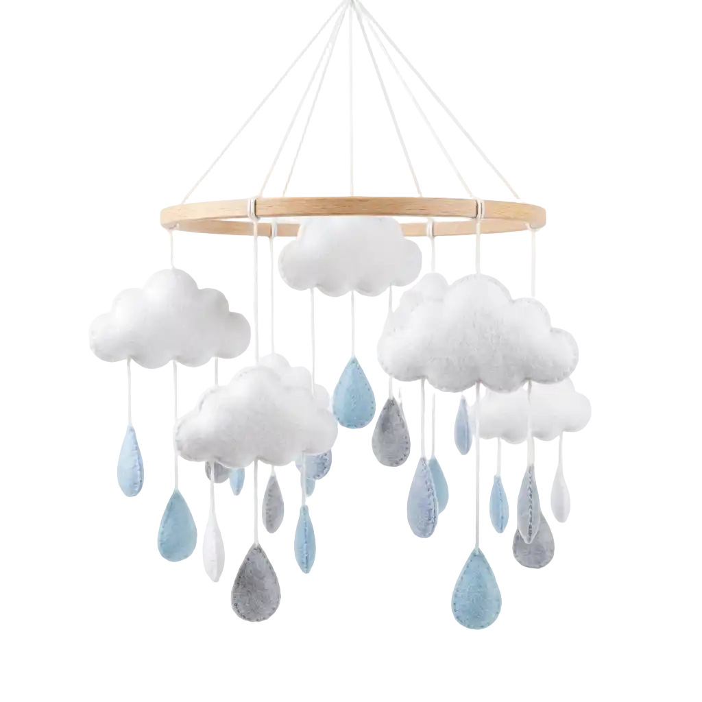Babyzimmer Wolken & Regen Bild