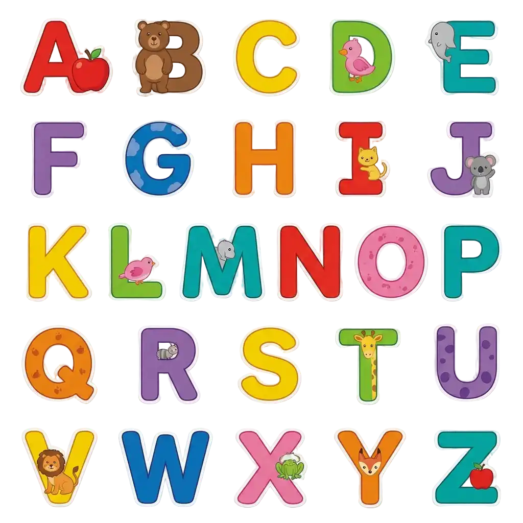Buchstaben Sticker Bild