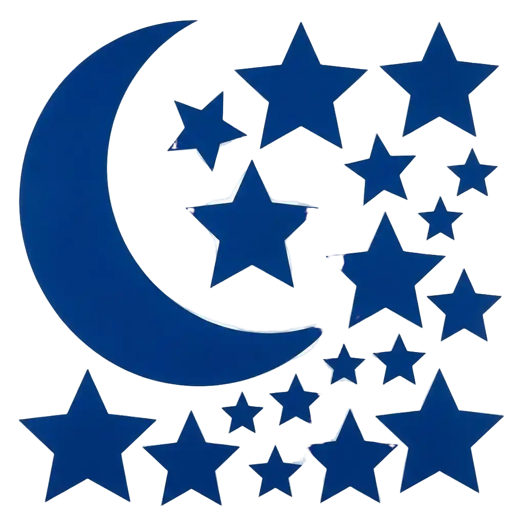 blaue Wandsticker Bild