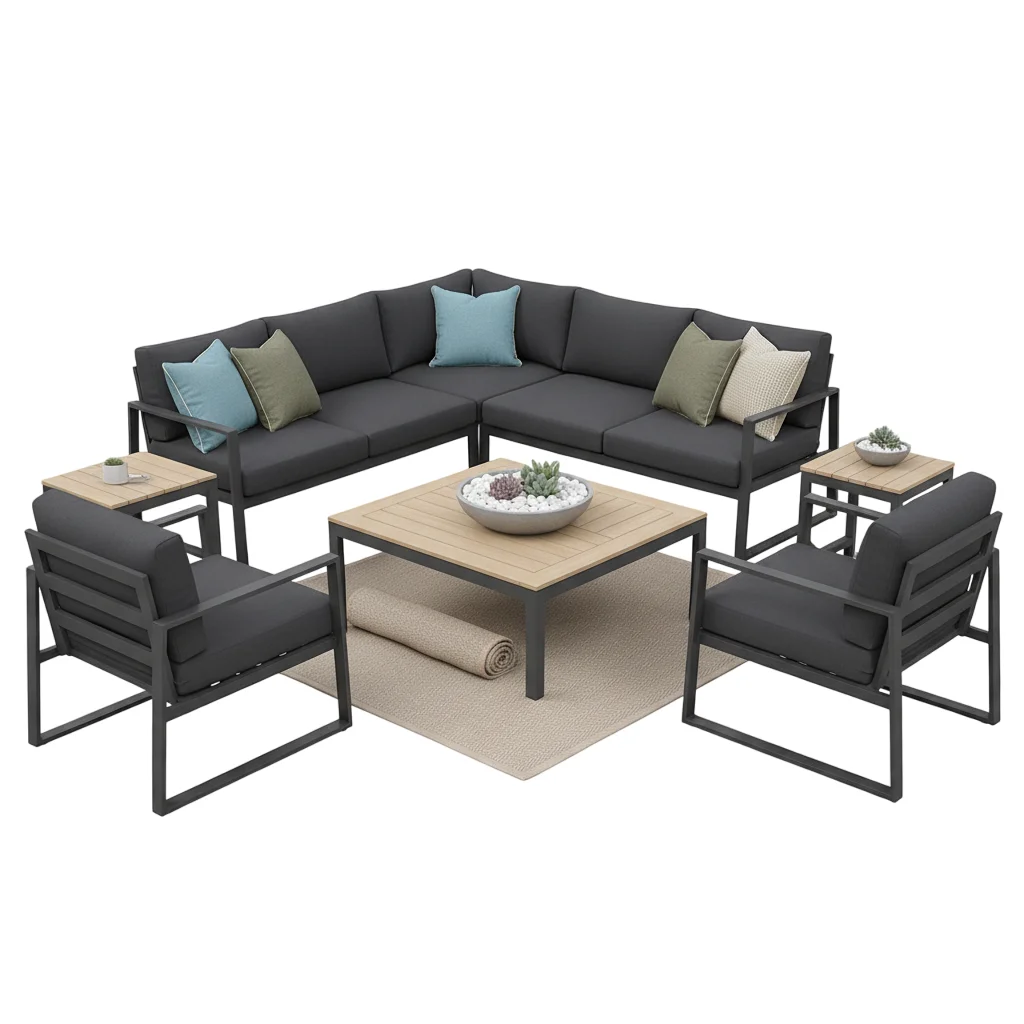 Gartenmöbel Set Rattan Bild