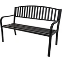 Pro Gartenbank - 127x50x85 cm - Schwarz - Metall