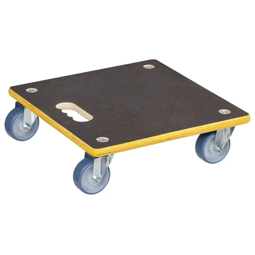 "Transporthilfe MM 1340, 38 x 38 x 11 cm, harte Rollen Ø 100 mm, Rollenlager, Platte Maxigrip FSC®, Tragkraft 300 kg image"