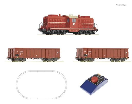 "Analog Start Set: Diesellokomotive Reihe 2045 mit einem Güterzug der Österreichischen Bundesbahnen image"