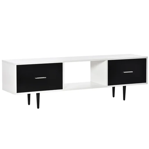 "Fernsehtisch Fernsehschrank mit Schubladen Regale für 60'' Fernseher TV-Board Wohnzimmer Schlafzimmer Spanplatte Metallb image"