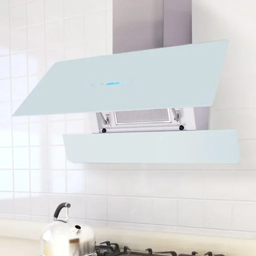 "Dunstabzugshaube mit Touchscreen weiß 900 mm image"