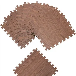 Bodenschutz / Puzzlematte 8 Stück - Braun Holzoptik 172x87x1cm