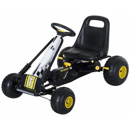 "Tretauto Go Kart Tretfahrzeug ab 3 Jahre Schwarz image"