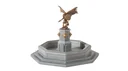 Stadtbrunnen, 10 cm breit, 10 cm tief, insgesamt 7,5 cm hoch, Spur H0