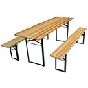 TISCH MIT 2 BANKEN - 200 x 60 x 76 cm
