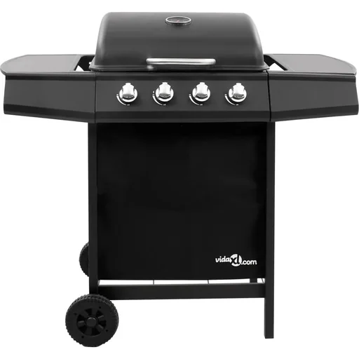 "Gasgrill mit 4 Brennern schwarz image"