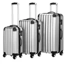 Hartschalenkoffer-Set 3-teilig silber M/L/XL 36L/59L/89L