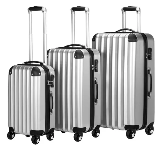 "Hartschalenkoffer-Set 3-teilig silber M/L/XL 36L/59L/89L image"