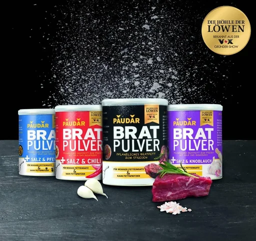 "Pflanzliches Bratfett-Pulver, „PAUDAR“, mit Knoblauch und Salz, 175 g image"