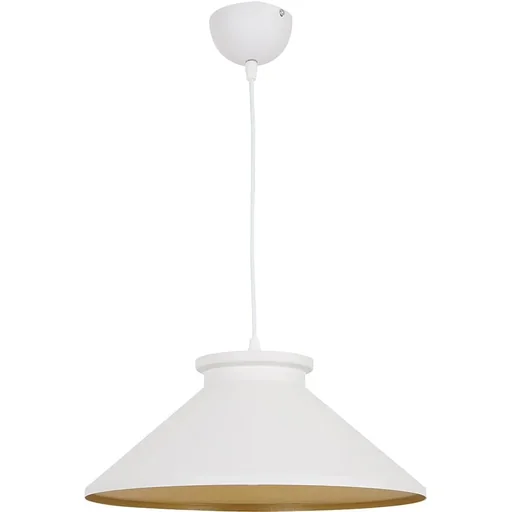 "Hängeleuchte Deckenlampe Industrie Vintage E27 40 W Küche Bar Metall weiß ?37 x H14,5 cm (ohne Birne) image"