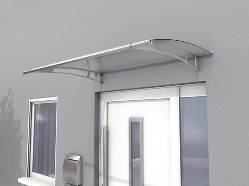 "Pultvordach L 150, 150 x 95 x 17 cm, Edelstahl, 4 mm klar image"