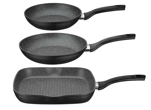 "Bratpfannenset, 3-teilig aus geschmiedetem Aluminium Gourmet Granite image"