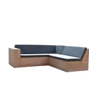 Lounge-Set aus robustem Douglas-Holz-Ecksofa 200/200 cm