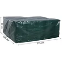 Abdeckplane Schutzhülle Gartenmöbel Abdeckhaube Wasserdicht UV-Schutz Rechteckig PE Grün 235 x 190 x 90 cm