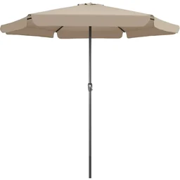 Aluminium XXL Sonnenschirm - taupe - Ø330cm - 266cm hoch - wasserabweisend