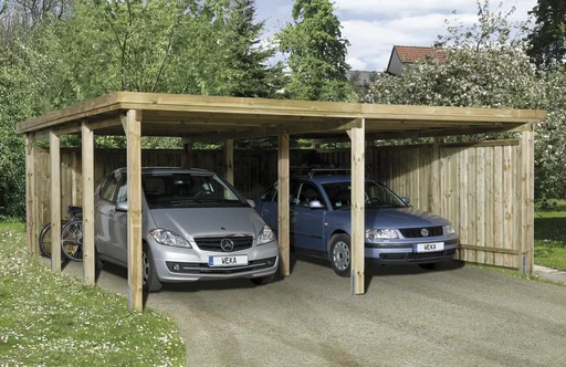 "Doppelcarport "Optima Duo", Gr. 2, Flachdach, 603 x 612 cm image"