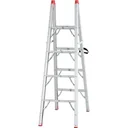 Klappbare Leiter Aluminium, silberfarbig