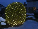 Batteriebetriebenes Lichternetz mit 200 warmweißen LEDs, 3 x 3 Meter