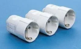 Kunststoff Kupplung 10A 250 V, weiß, 3 Stück