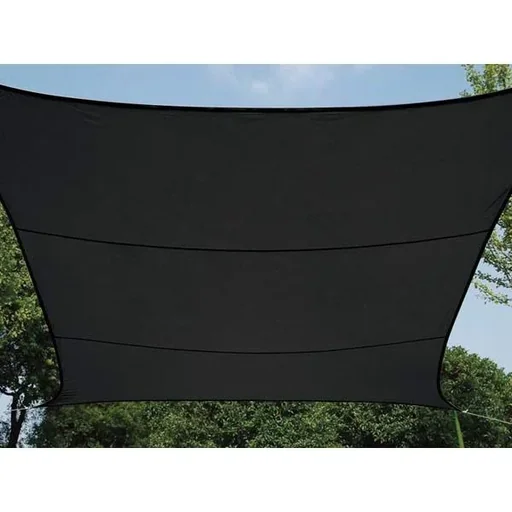 "WASSERDURCHLÄSSIGER SONNENSCHUTZ - QUADRATISCH - 5 x 5 m - DUNKELGRAU image"