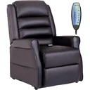 Massagesessel Aufstehsessel für Senior Elektrischer Relaxsessel Fernsehsessel mit Wärmefunktion Liegefunktion Aufstehhil