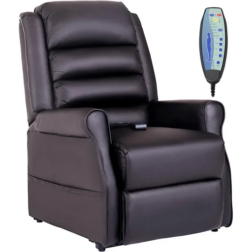 "Massagesessel Aufstehsessel für Senior Elektrischer Relaxsessel Fernsehsessel mit Wärmefunktion Liegefunktion Aufstehhil image"