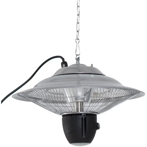 "Heizstrahler 1500W mit LED inkl, Fernbedienung Alu Silber image"