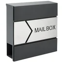 Designerbriefkasten anthrazit / silber