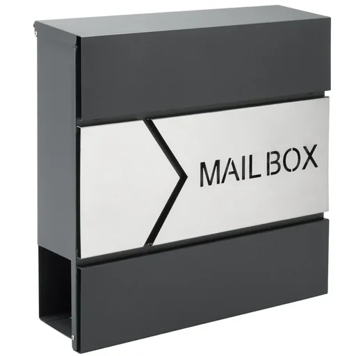 "Designerbriefkasten anthrazit / silber image"