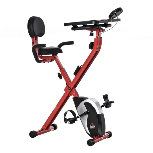 "Heimtrainer Fahrradtrainer 1,5 kg Schwungrad Trimmrad mit 8 stufig einstellbarem Magnetwiderstand Rädern Stahl ABS Rot+S image"
