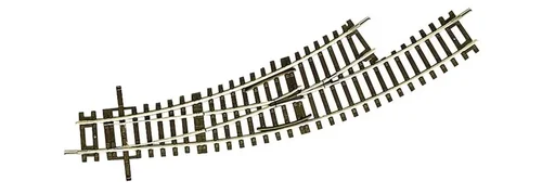 "Bogenweiche links BWl2/3 ohne Antrieb, Radius des Stammgleises und des Abzweiggleises 358 mm (R2), Bogenwinkel 30° image"