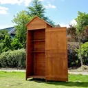 Gerätehaus für Gartenwerkzeug natur und honig (per Zufall versendet)