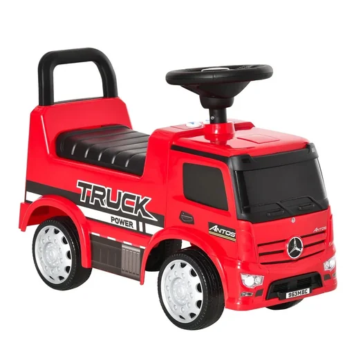 "Rutscherfahrzeug Rutscherauto Babyrutscher Kinderfahrzeug lizenziert von Mercedes ANTOS-LKW-Stil mit Licht für Kinder vo image"