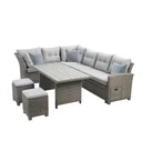 Gartenmöbel-Lounge-Set "Malia" - halbrund