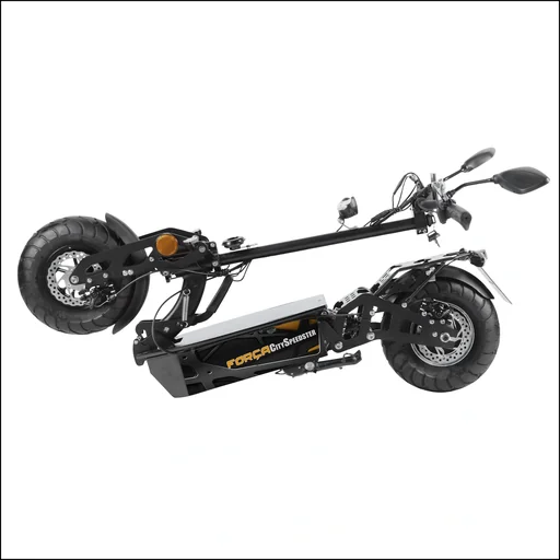 "Elektro-Faltroller Speedster 45 km/h, 1000 Watt, inklusive Blinkanlage und Gepäckfach, Schwarz image"