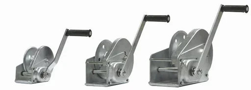"Handbremswinde BHW-1200, Max. Hubkraft / Zugkraft unterste (1.) Lage: 550 daN, inkl. 20 m Seil mit SOB Haken image"