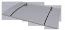 Pultvordach Typ PT Secco 150, Anthrazit, 150 x 90 x 22 cm, 3 mm klar