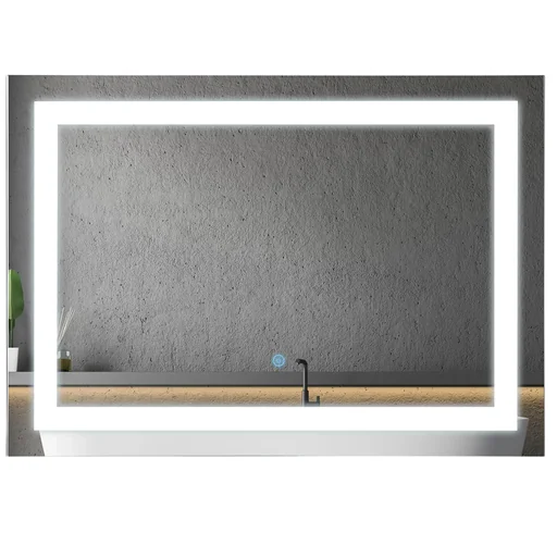 "Badspiegel LED Lichtspiegel Wandspiegel 50 x 70 x4cm image"