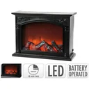 Klassischer Gaskamin mit LED - inklusive Zeitschaltuhr - 33 x 24 cm